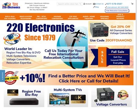 website thubmnail of 220-Electronics