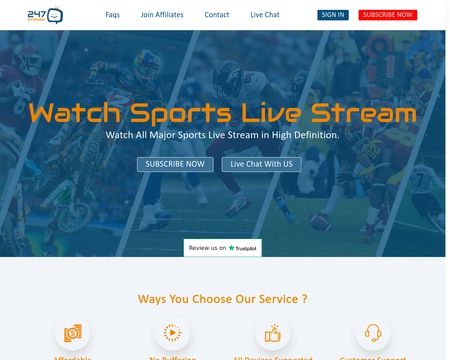 website thubmnail of 247TVStream