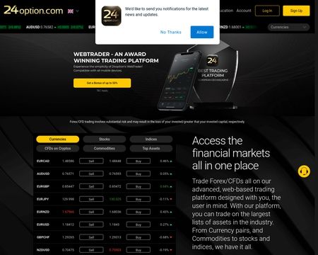 website thubmnail of 24options