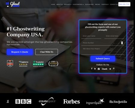website thubmnail of 360ghostwriting