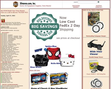 website thubmnail of 3dstereo.com