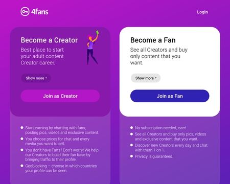 website thubmnail of 4fans