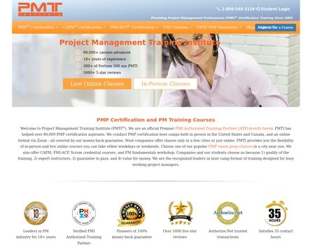 website thubmnail of Project Management Training Institute