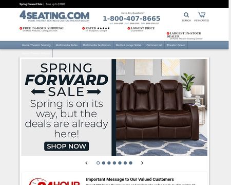 website thubmnail of 4seating.com
