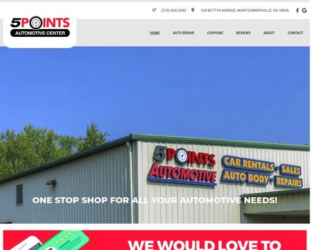 website thubmnail of 5PointsAutomotiveCenter
