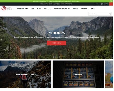 website thubmnail of 72hours.ca