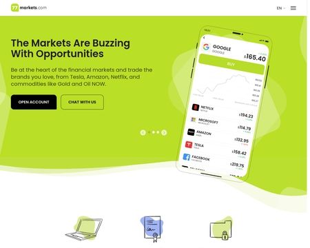 website thubmnail of 77markets