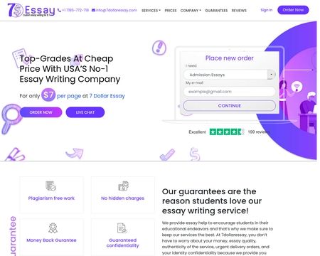 website thubmnail of 7DollarEssay