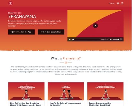 website thubmnail of 7pranayama