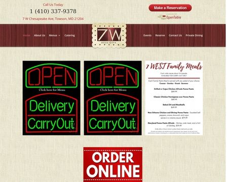 website thubmnail of 7westbistro