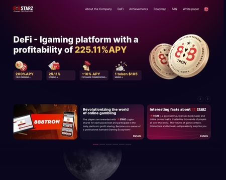 website thubmnail of 888starz