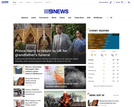 website thubmnail of 9News