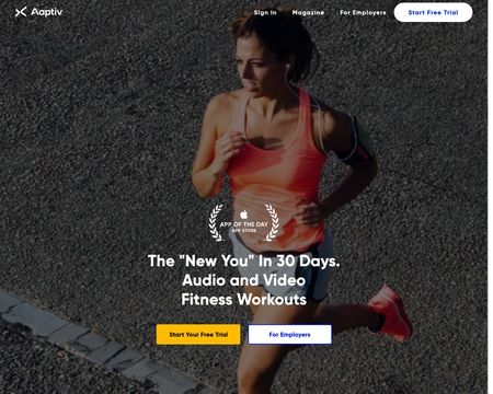 website thubmnail of Aaptiv