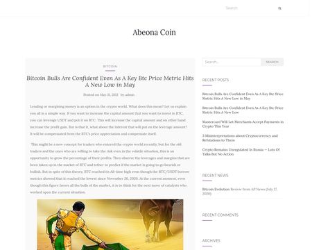 website thubmnail of Abeona Coin
