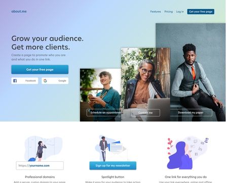 website thubmnail of about.me