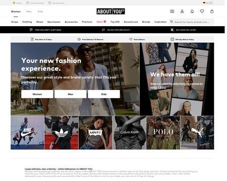 website thubmnail of Aboutyou.de