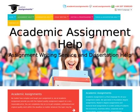 website thubmnail of Academic Assignment Writing & Homework Assignment Help In UK