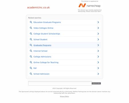website thubmnail of Academic Inc