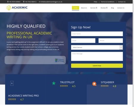website thubmnail of Academicwritingpro.co.uk