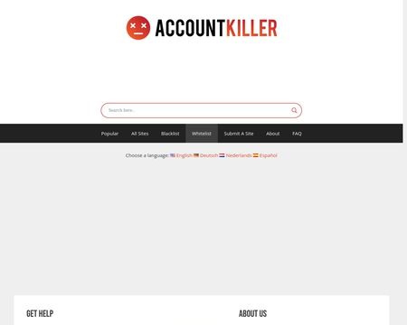 website thubmnail of AccountKiller