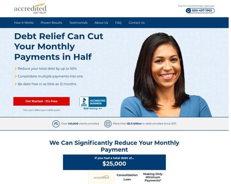 website thubmnail of Accredited Debt Relief