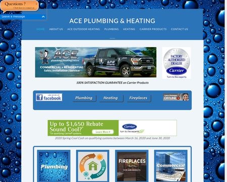 website thubmnail of Aceplumbingandheating.net