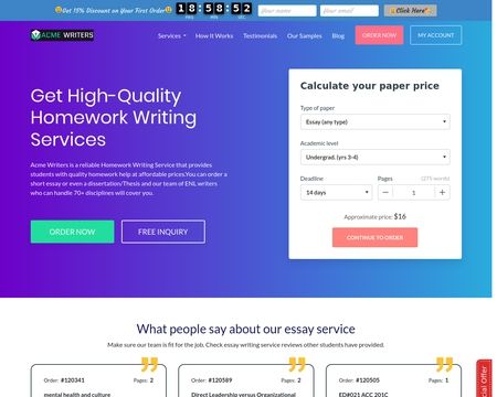 website thubmnail of Acme Writers