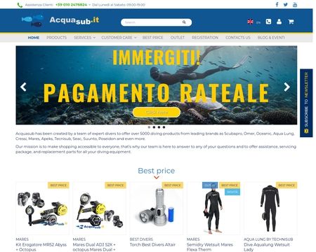 website thubmnail of Acquasub.it