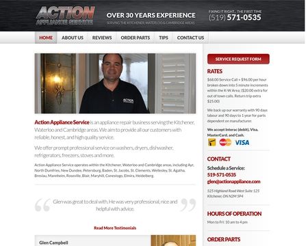 website thubmnail of Action Appliance