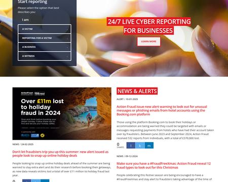 website thubmnail of Action Fraud