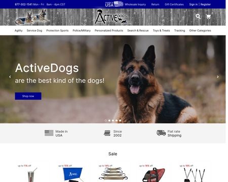 website thubmnail of Activedogs