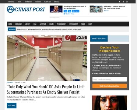 website thubmnail of Activist Post