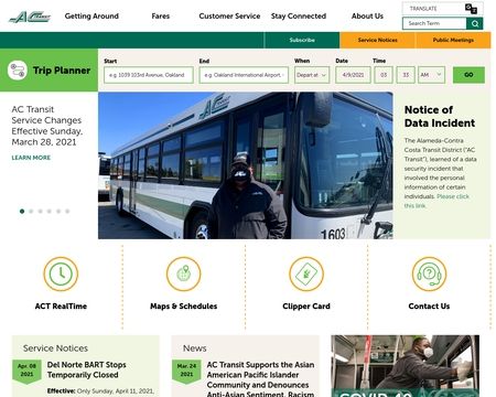 website thubmnail of Actransit.org