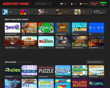 website thubmnail of Addicting Games