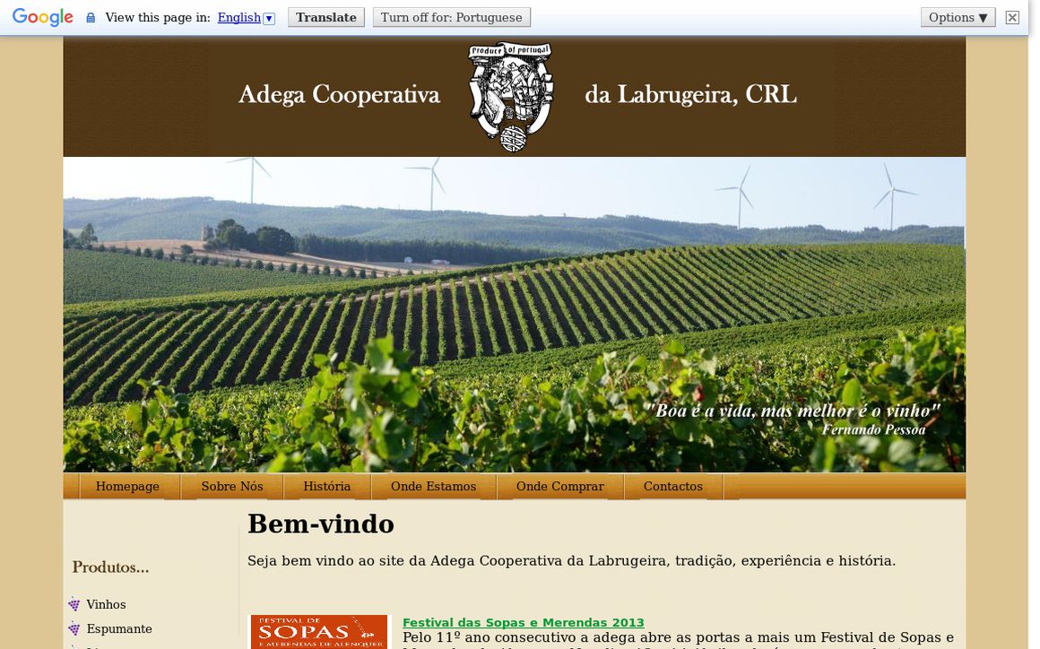 website thubmnail of Adegalabrugeira.pt