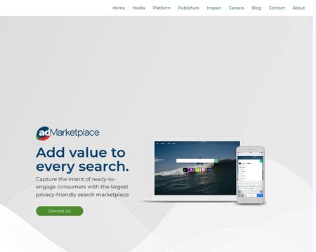 website thubmnail of adMarketplace