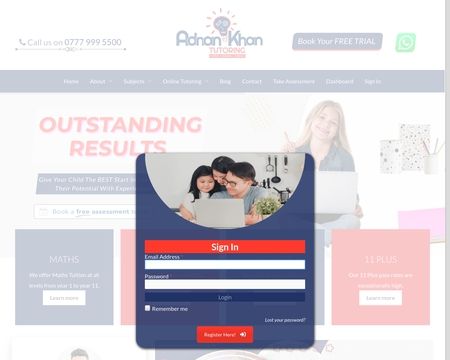 website thubmnail of Adnankhantutoring.co.uk