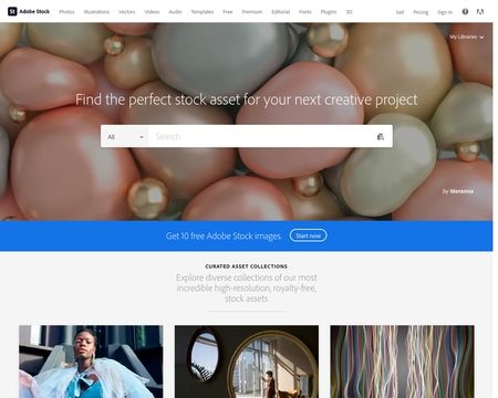 website thubmnail of Adobe Stock