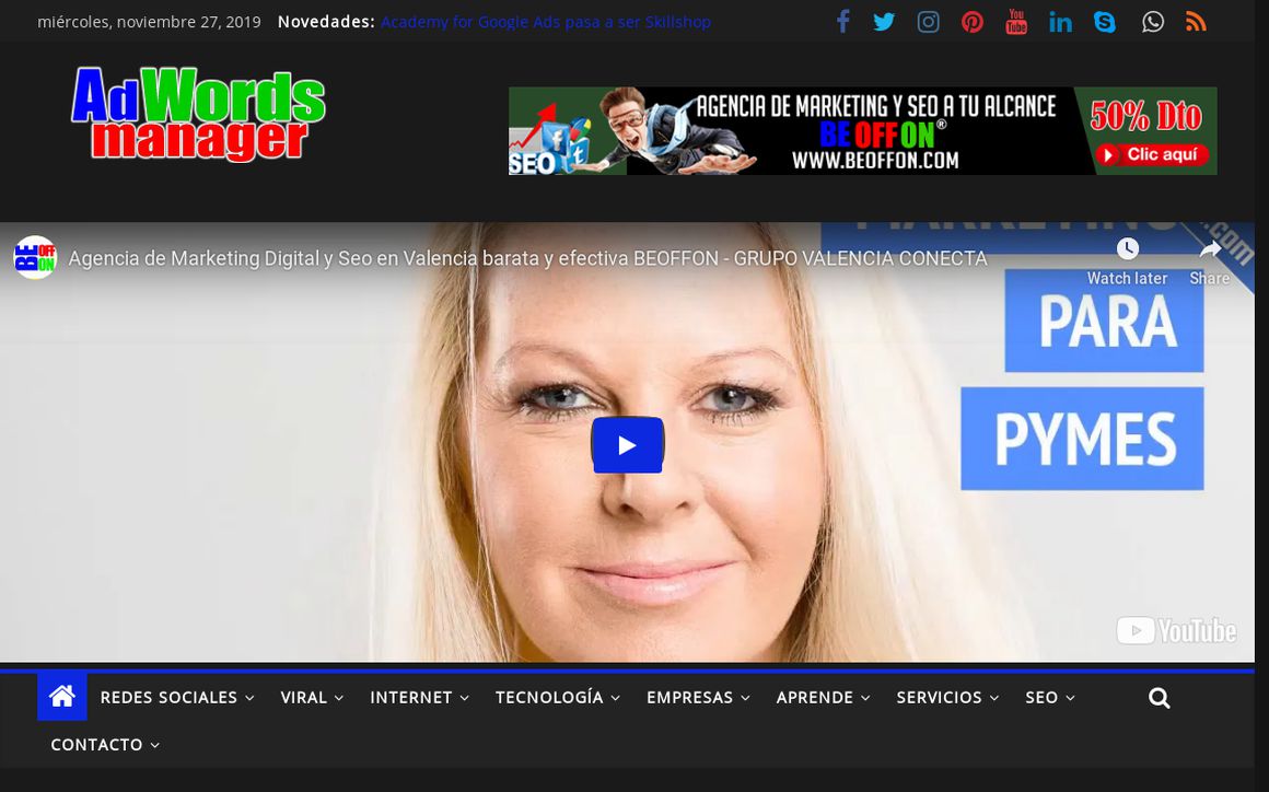 website thubmnail of Adwordsmanager.es