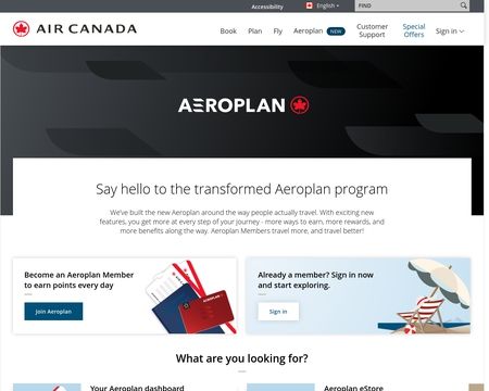 website thubmnail of Aeroplan.ca
