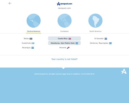 website thubmnail of Aeropost