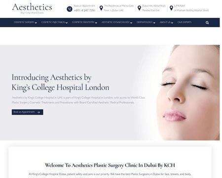 website thubmnail of Aesthetics Kings College Hospital