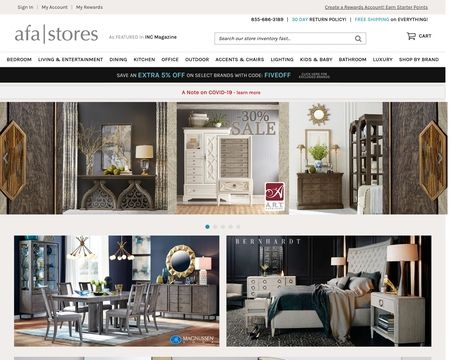 website thubmnail of Afa Stores