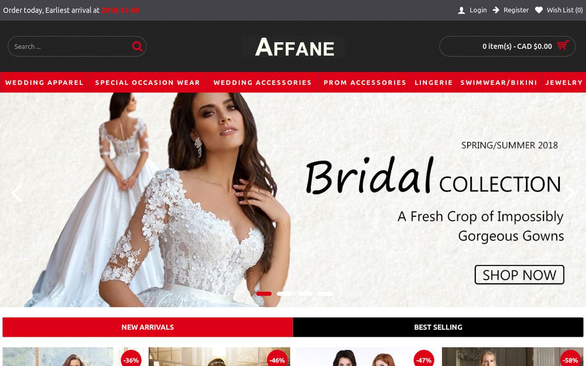 website thubmnail of Affane.ca