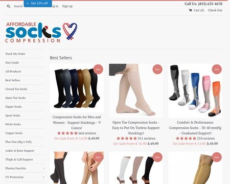 website thubmnail of Affordable Compression Socks