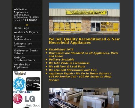 website thubmnail of Affordable Wholesale Appliances