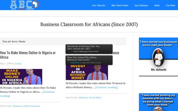 Thumbnail of Africabusinessclassroom.com