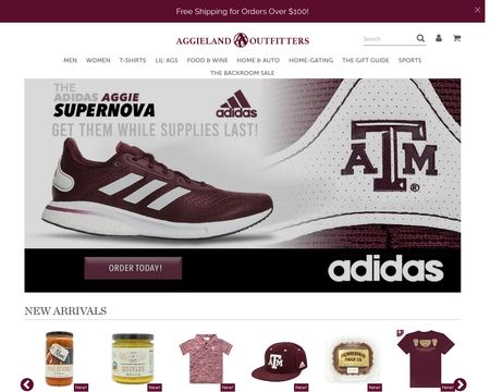 website thubmnail of Aggielandoutfitters