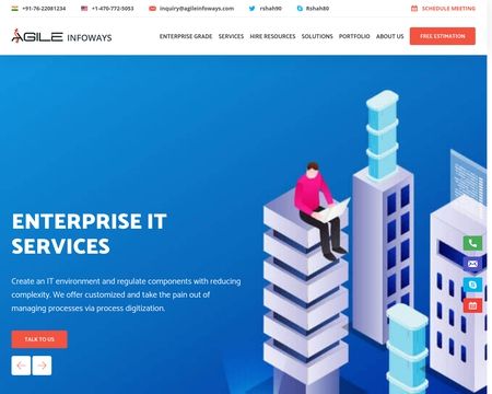 website thubmnail of Agile Infoways
