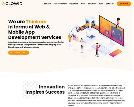 website thubmnail of Aglowid IT Solutions